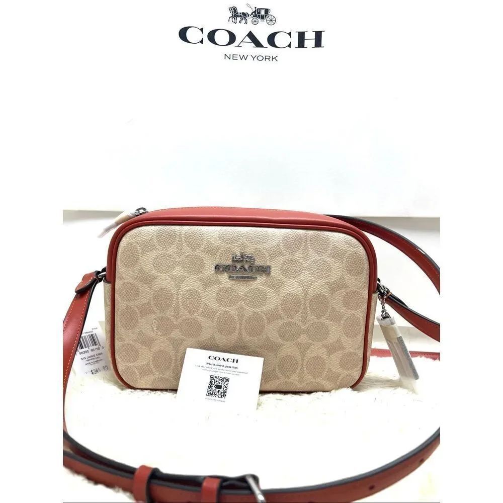 🔥🎁NWT! Coach Jamie Crossbody Handbag Sig Canvas Msrp:$350.00